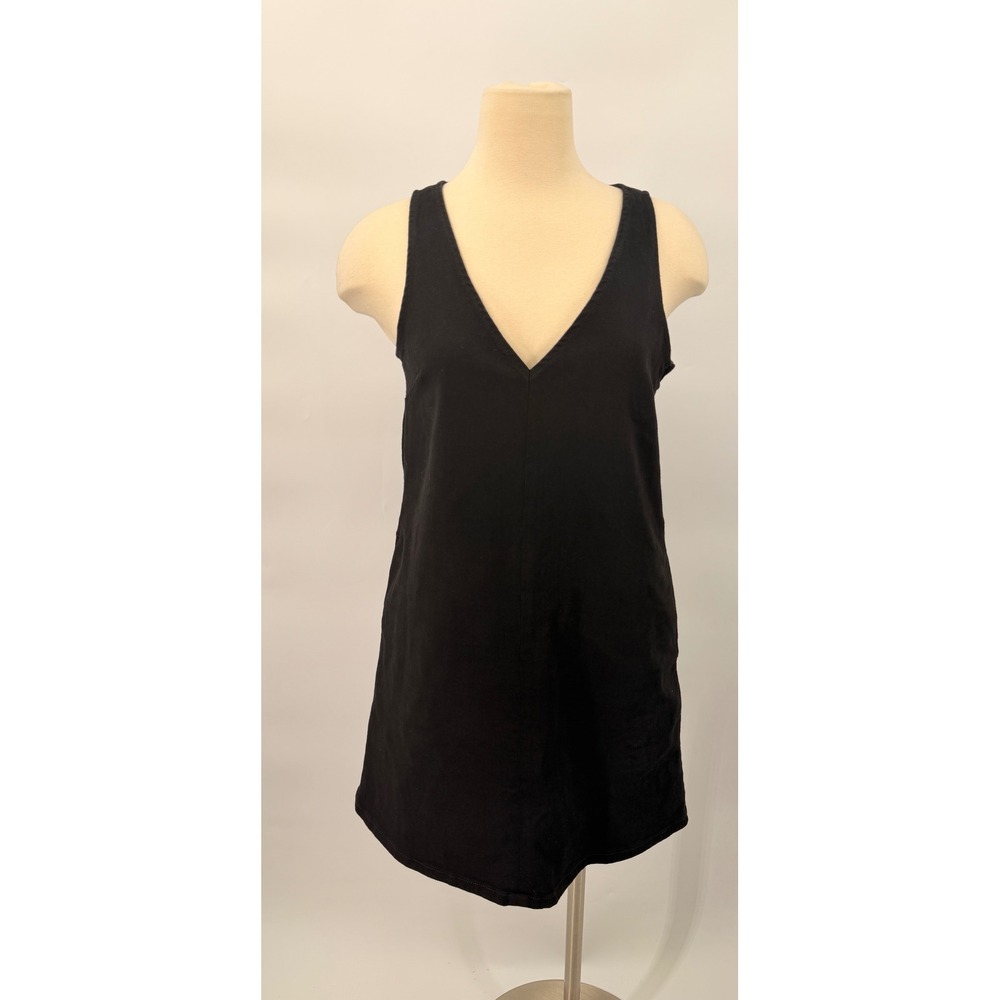 Rag & Bone Nala Shift Dress Womens Size Small Black Denim V-Neck Mini - Picture 6 of 10
